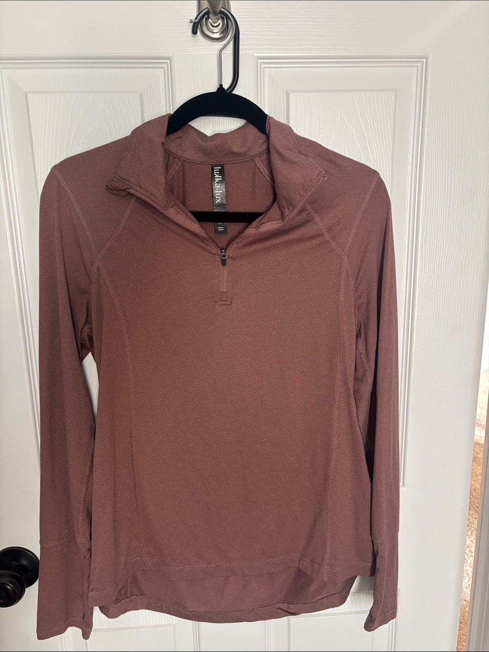 LukkaLux Blush Pink Quarter Zip Shirt